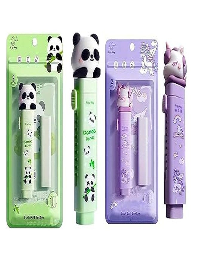 HAV CREATION Eraser for Kids - Capybara Cutter Shaped Eraser Set | Fancy Rubber Erasers, Kawaii Stationery Set for School | Birthday Return Gift for Kids - Pack of 2 (Panda) - Image 5